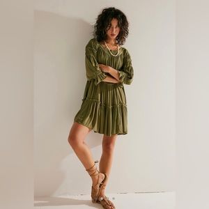 Free People Black See Ya There Mini Dress